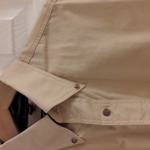 Like new bass twill button down shirt men's size 16.5 32/33 interi plaid collar - Picture 3 of 6